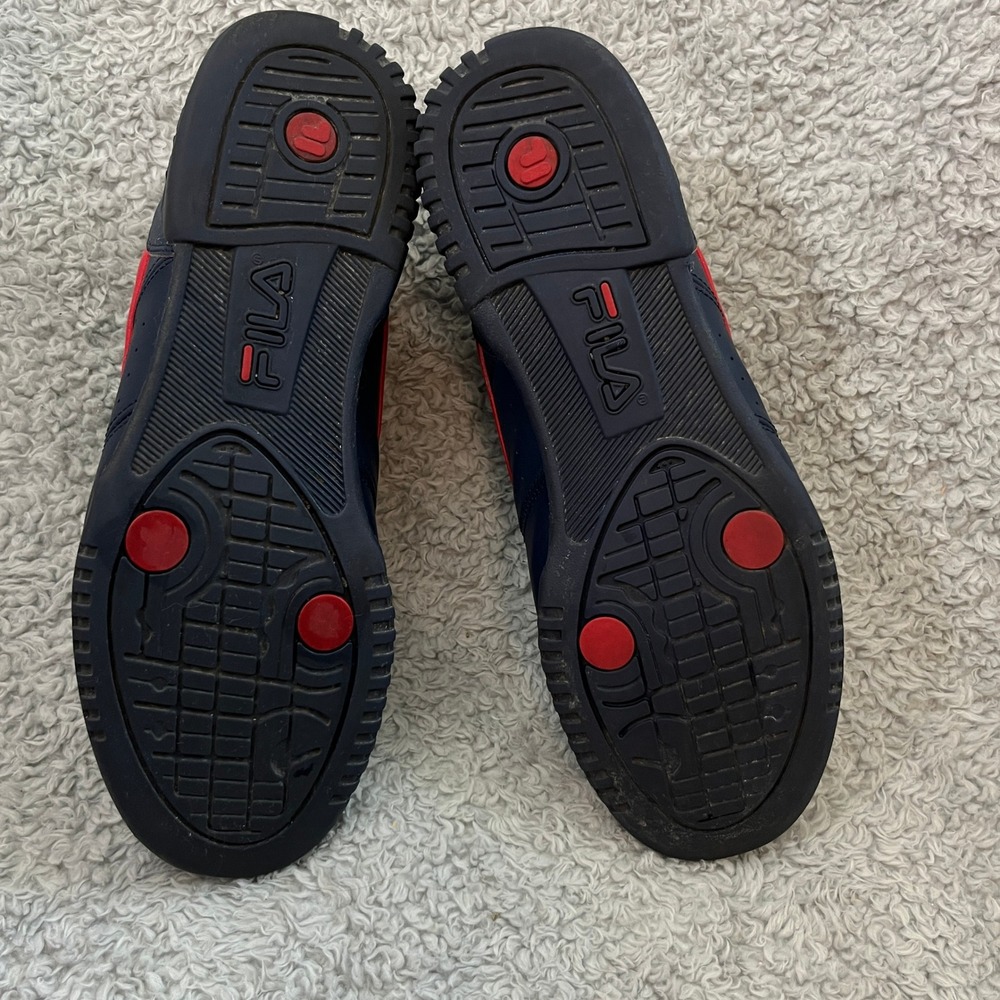 Fila Original Fitness Sneakers Mens 8.5 Navy Blue Red White 11F16LT-460 - Picture 5 of 13